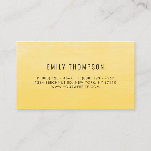 Carte De Visite Fleurs de soleil rustiques et fleurs d'eucalyptus (Dos)