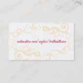 Carte De Visite Fleurs de théière rose papillons teas mélangés mai (Dos)