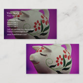 Carte De Visite Fleurs de tirelire (Devant / Derrière)