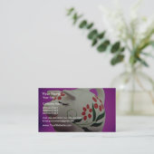 Carte De Visite Fleurs de tirelire (Debout devant)