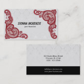 Carte De Visite Fleurs de tourbillon (Devant / Derrière)