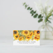 Carte De Visite Fleurs de tournesol brillantes Floral (Debout devant)