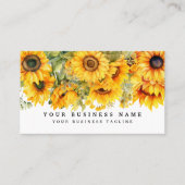 Carte De Visite Fleurs de tournesol brillantes Floral (Devant)