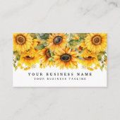 Carte De Visite Fleurs de tournesol brillantes Floral (Devant)