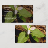 Carte De Visite Fleurs de Trillium (Devant / Derrière)