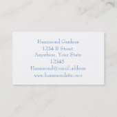 Carte De Visite Fleurs de tulipe rose pastel Aquarelle (Dos)