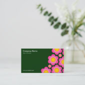 Carte De Visite Fleurs de vecteurs II - Vert foncé (Debout devant)