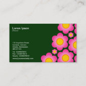 Carte De Visite Fleurs de vecteurs II - Vert foncé (Dos)