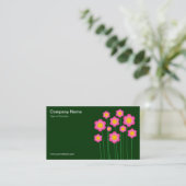Carte De Visite Fleurs de vecteurs III - Vert foncé (Debout devant)
