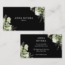 Fleurs de verdure à l'aquarelle noir et blanc