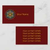 Carte De Visite FLEURS DE VIE / Blume des Lebens - Mandala III (Devant / Derrière)