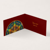 Carte De Visite FLEURS DE VIE - Fleur fractale 1 (Intérieur)