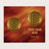 Carte De Visite FLEURS DE VIE - Géométrie Sacrée Médaillon 1 (Extérieur déplié)