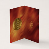 Carte De Visite FLEURS DE VIE - Géométrie Sacrée Médaillon 1 (Intérieur)