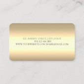 Carte De Visite Fleurs de Whisk Or Proffesional Élégantes (Dos)