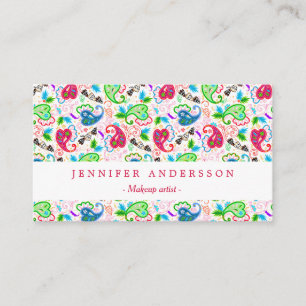 Carte De Visite Fleurs décoratives très colorées motifs