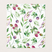 Carte De Visite Fleurs délicates & Berries Motif Avec Wreath (Intérieur déplié)