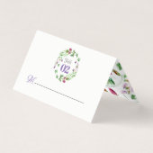 Carte De Visite Fleurs délicates & Berries Motif Avec Wreath (Devant)