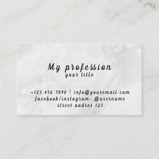 Carte de visite Fleurs d'été (Dos)