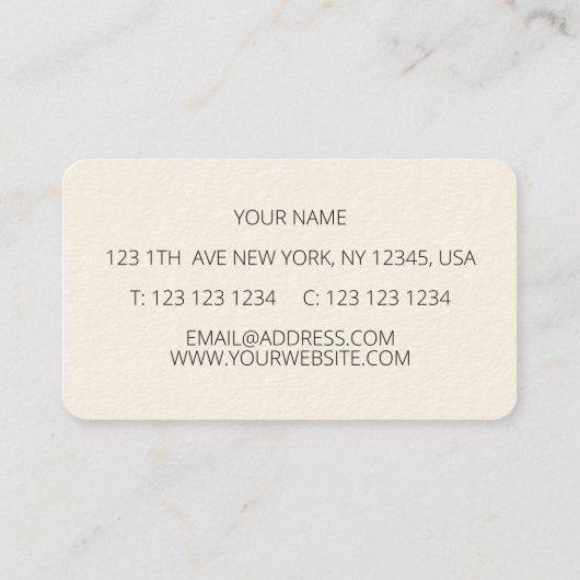 Carte De Visite fleurs d'été aquarelle (Dos)