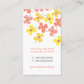 Carte De Visite Fleurs d'été Pop Fleurs d'été Whimsical (Dos)