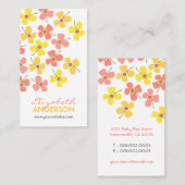 Carte De Visite Fleurs d'été Pop Fleurs d'été Whimsical (Devant / Derrière)