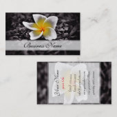 Carte De Visite Fleurs d'Hawaï de Frangipani de Plumeria (Devant / Derrière)