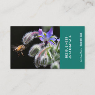 Carte De Visite Fleurs d'herbes Photographie Miel Bee