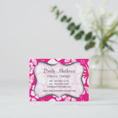 Carte De Visite Fleurs d'Hibiscus rose vif (Debout devant)