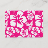 Carte De Visite Fleurs d'Hibiscus rose vif (Dos)