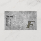 Carte De Visite Fleurs d'hortensia à initiale de monogramme (Devant)