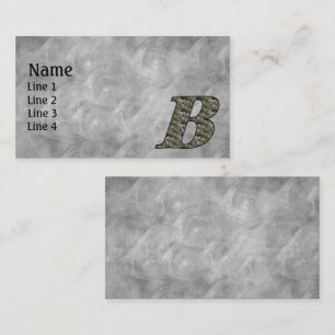 Carte De Visite Fleurs d'hortensia à initiale de monogramme B