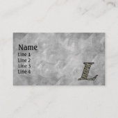Carte De Visite Fleurs d'hortensia à initiale de monogramme L (Devant)