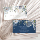 Carte de visite Fleurs d'Hortensia Bleu