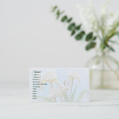Carte De Visite Fleurs d'Iris à poils blancs (Debout devant)