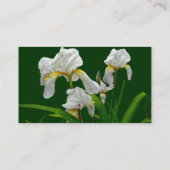 Carte De Visite Fleurs d'Iris à poils blancs (Dos)