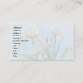 Carte De Visite Fleurs d'Iris à poils blancs (Devant)