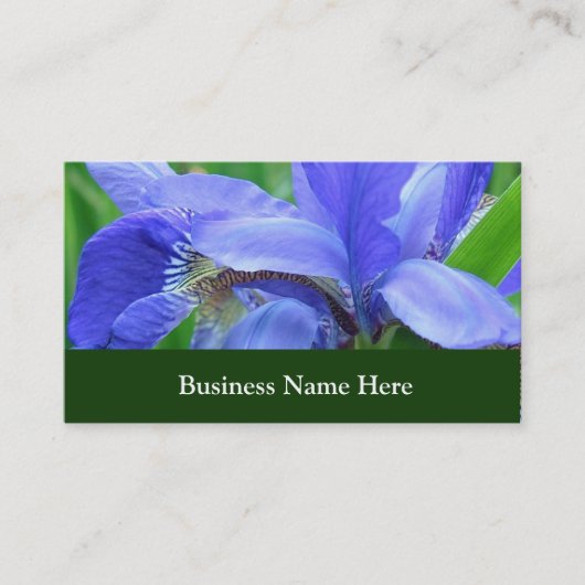Carte De Visite Fleurs d'iris bleues (Devant)