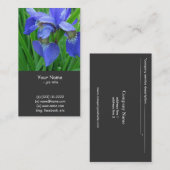 Carte De Visite fleurs d'iris bleues (Devant / Derrière)