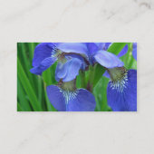 Carte De Visite fleurs d'iris bleues (Dos)