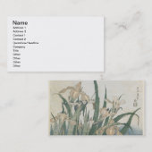 Carte De Visite Fleurs d'iris et sauterelle, c.1830-31 (Devant / Derrière)