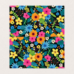 Carte De Visite Fleurs Ditsy Vibrantes Motif Floral-43785
