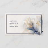 Carte De Visite Fleurs d'Or Bleu Éthéré (Devant)