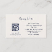 Carte De Visite Fleurs d'or bleu éthérée (Dos)