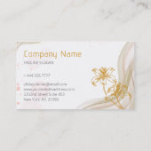 Carte De Visite Fleurs d'or de luxe (Dos)