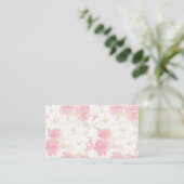 Carte De Visite Fleurs d'or rose botanique (Debout devant)