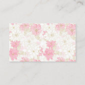 Carte De Visite Fleurs d'or rose botanique (Dos)