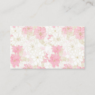 Carte De Visite Fleurs d'or rose botanique