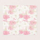 Carte De Visite Fleurs d'or rose botanique (Extérieur déplié)