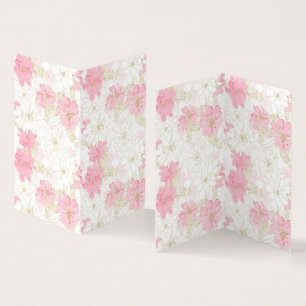 Carte De Visite Fleurs d'or rose botanique